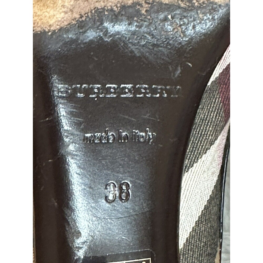 Burberry Nova Check Leather Pumps Heels 3” Size 7.5 US 38 EUR Black ***Flaws*** - Picture 13 of 16